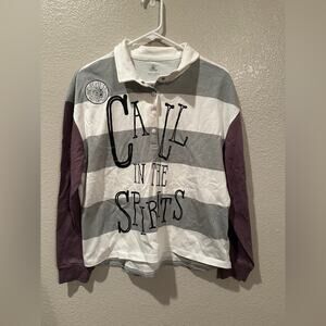 NWT Disney Parks Haunted Mansion Madam Leota Call in the Spirits Rugby Tee M L